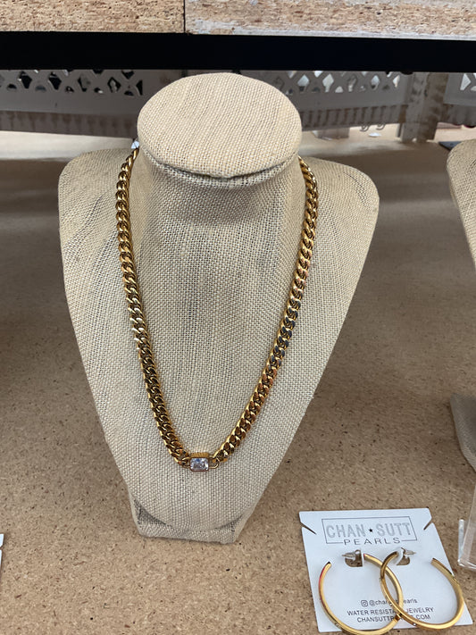 Chan Sutt Pearls Large Gemstone Necklace