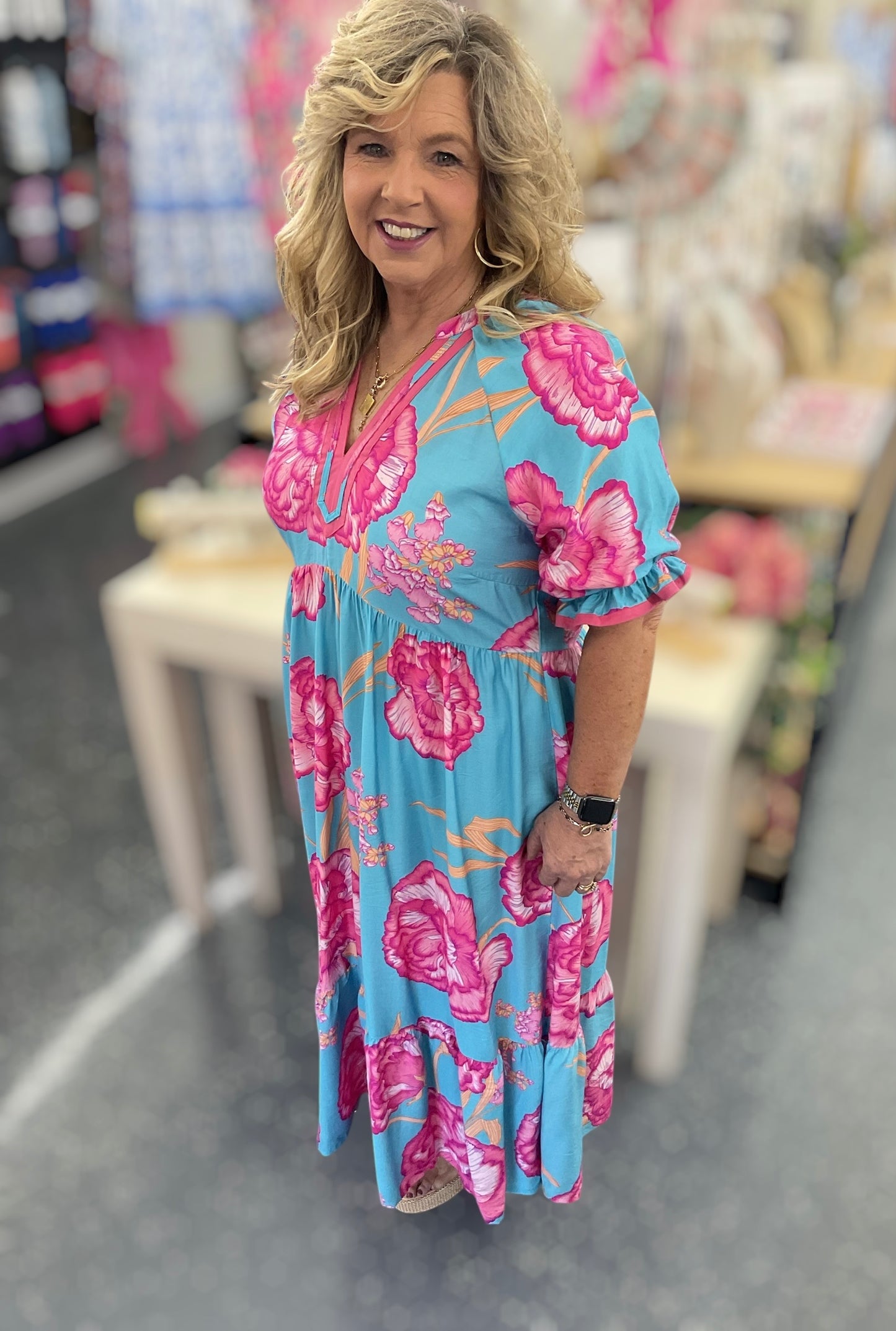 Tropical Bloom Breeze Maxi Dress