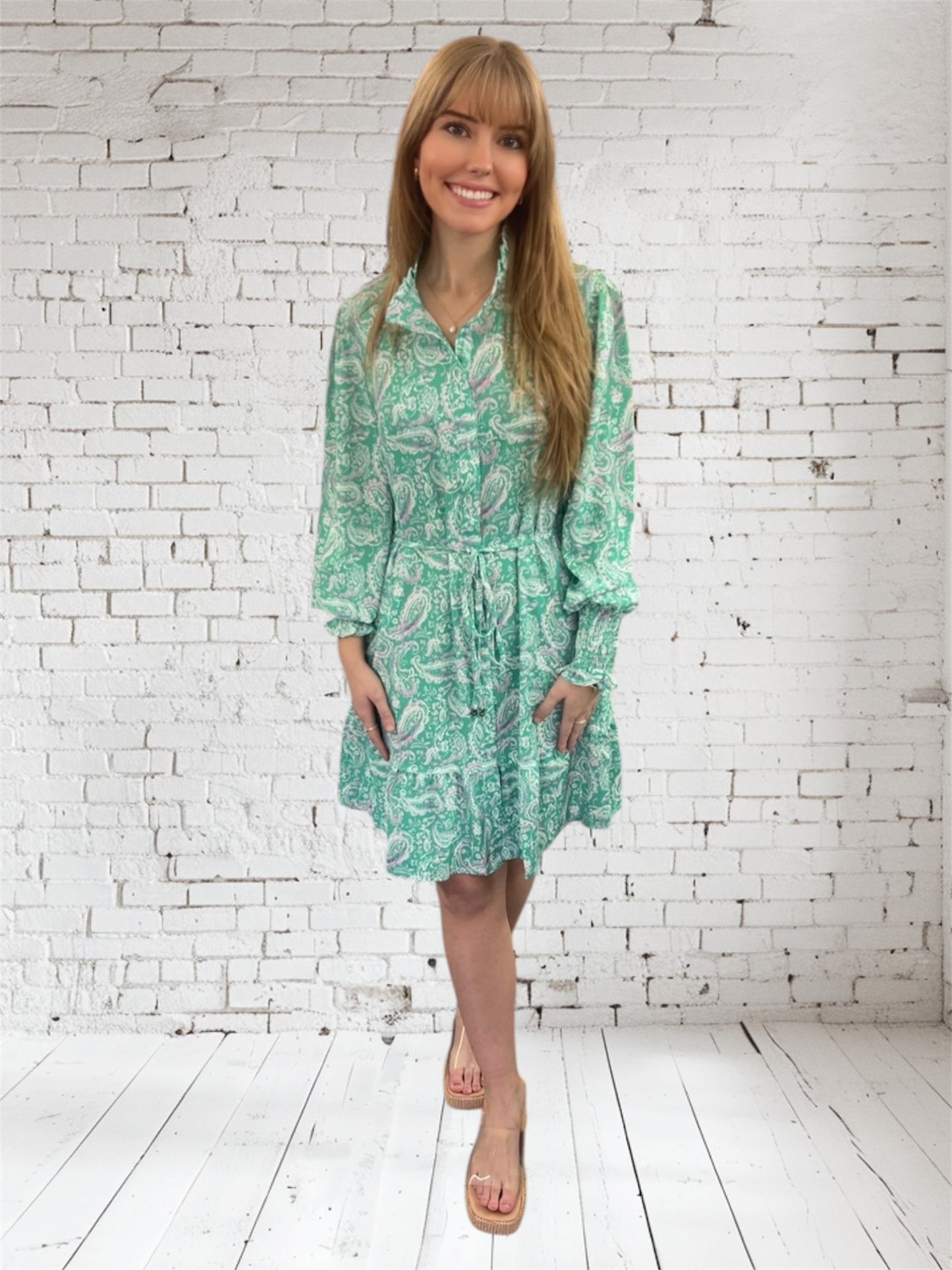 Green Paisley Dress