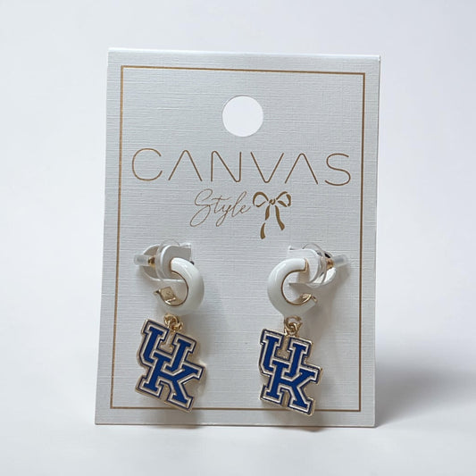 Kentucky Wildcats Enamel Huggie Hoop Earrings