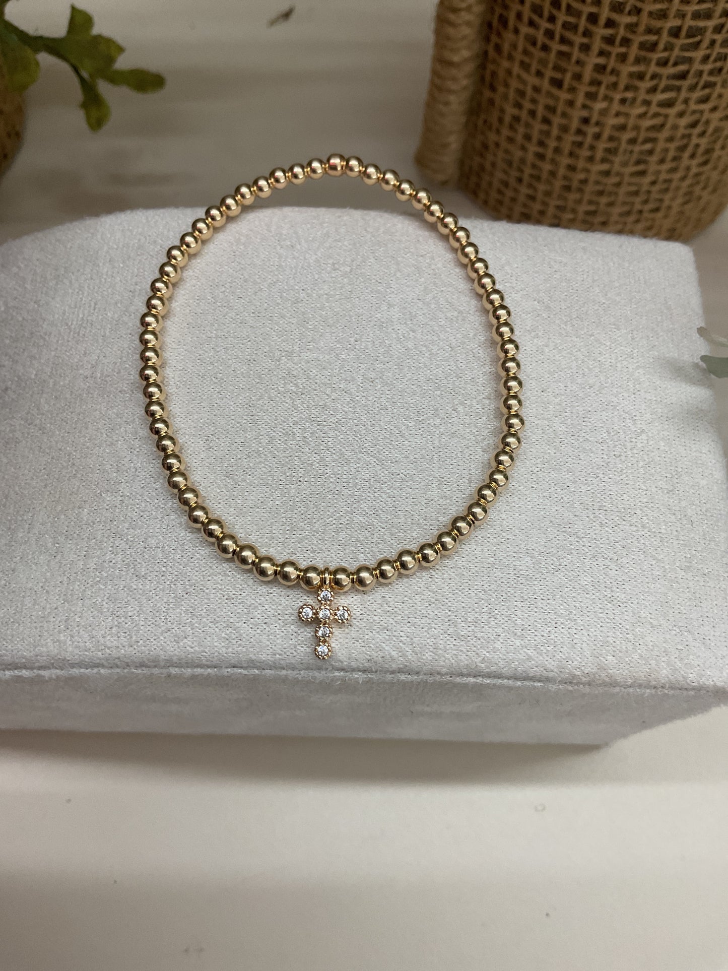 Glory Cross Charm Bracelet 7”