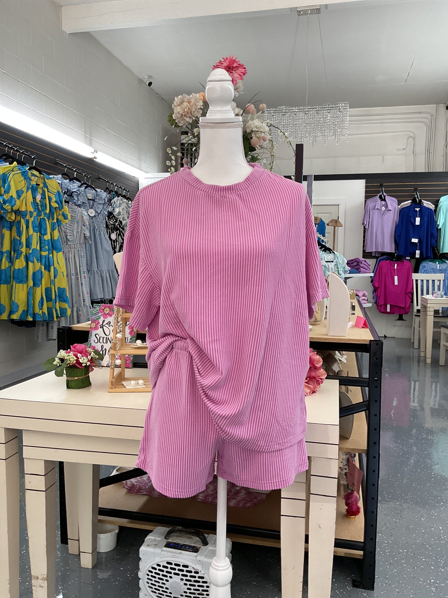 Pink Peony Short Set