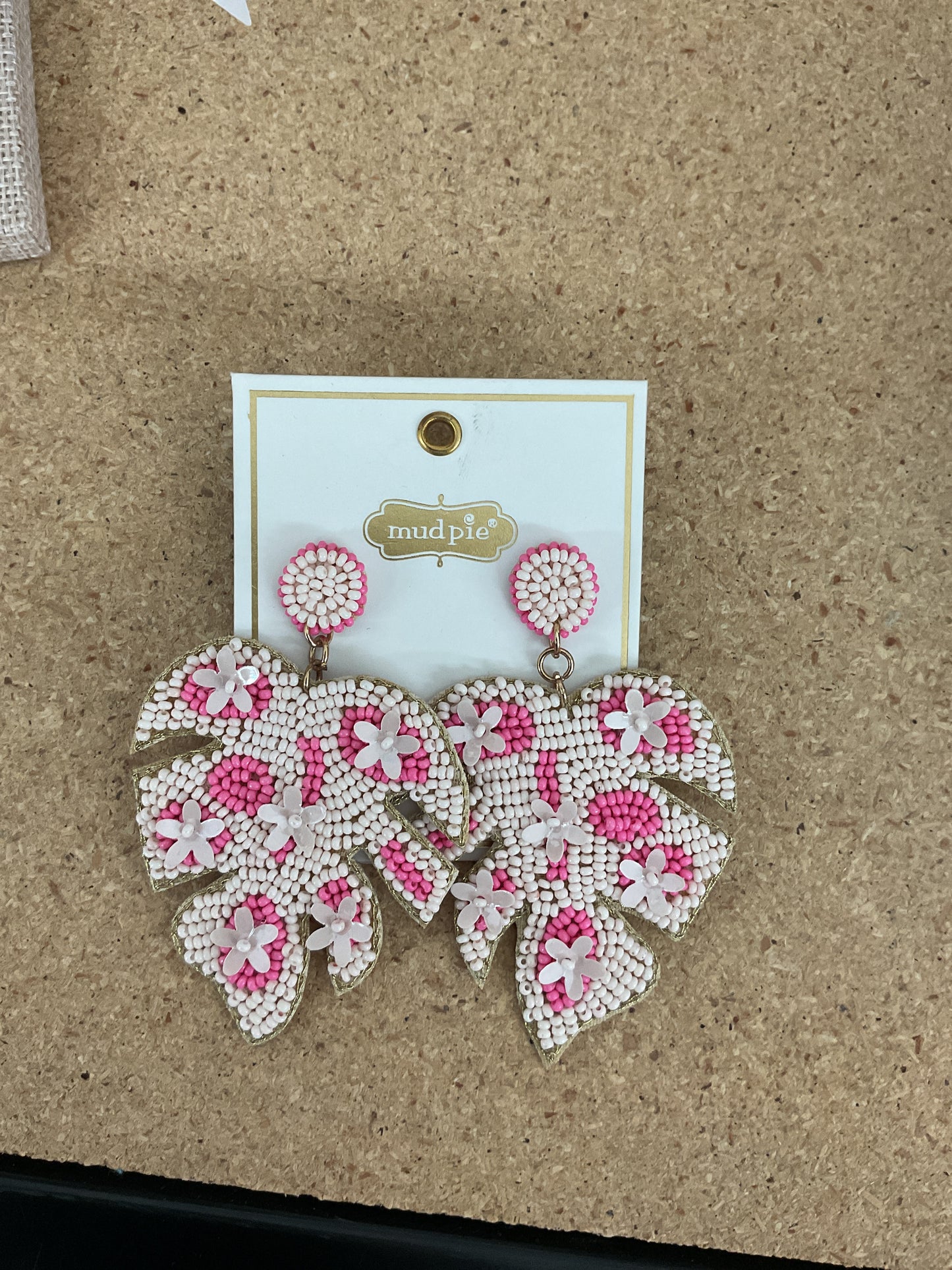 Mudpie Pink Palm Leaf
