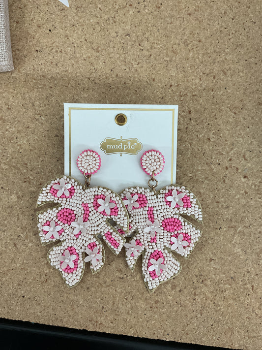 Mudpie Pink Palm Leaf