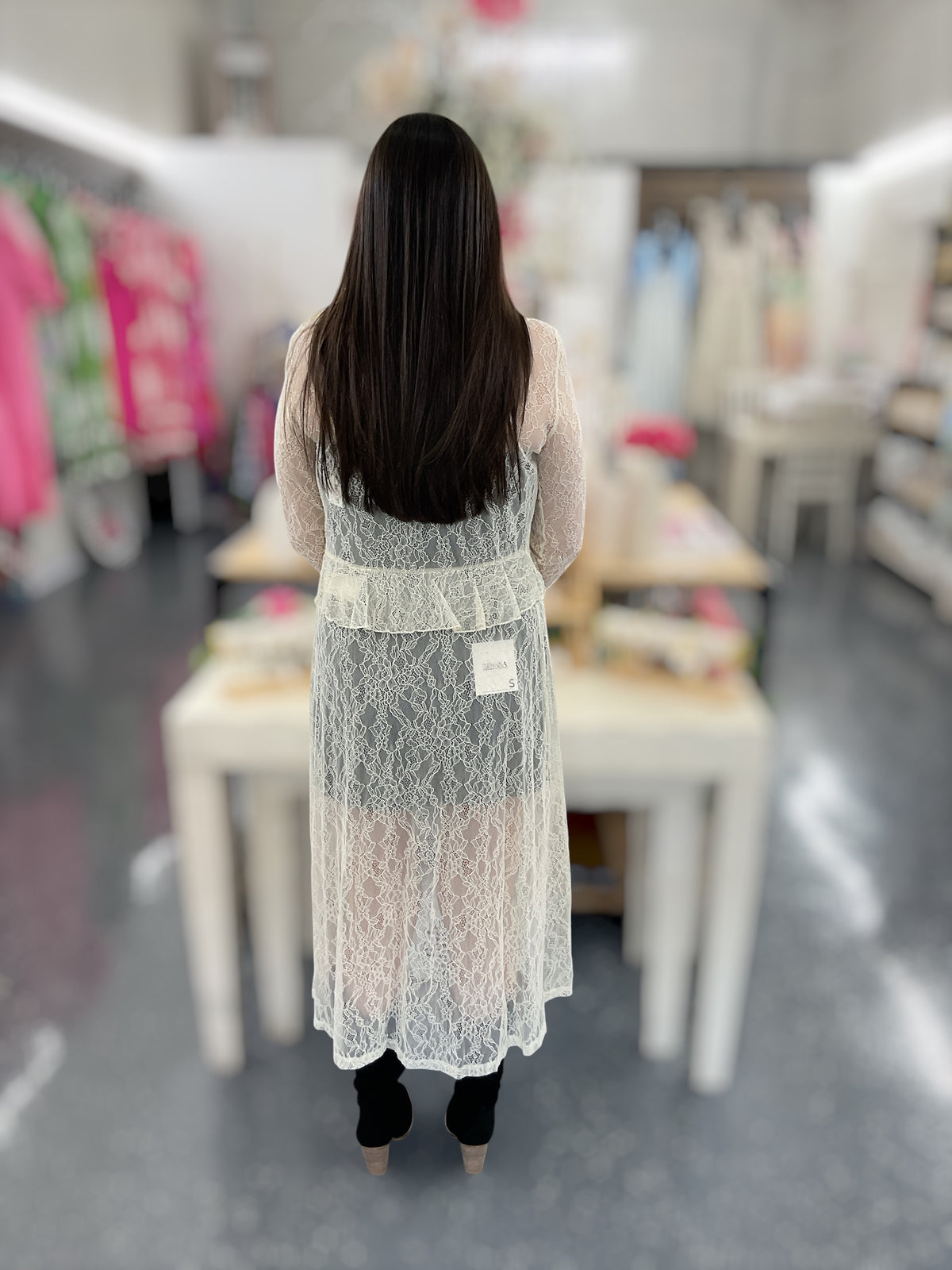 ZN Black Acid Washed Frayed Hem Skirt