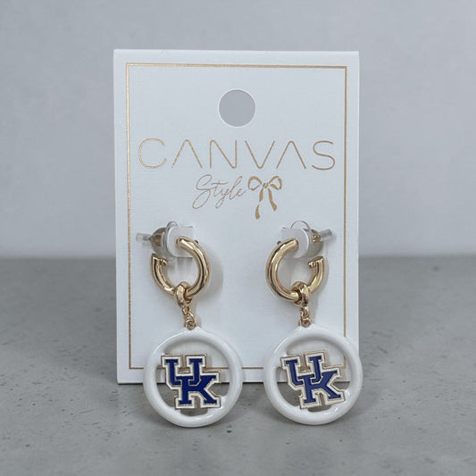 Kentucky Wildcats Medallion Hoop Earrings