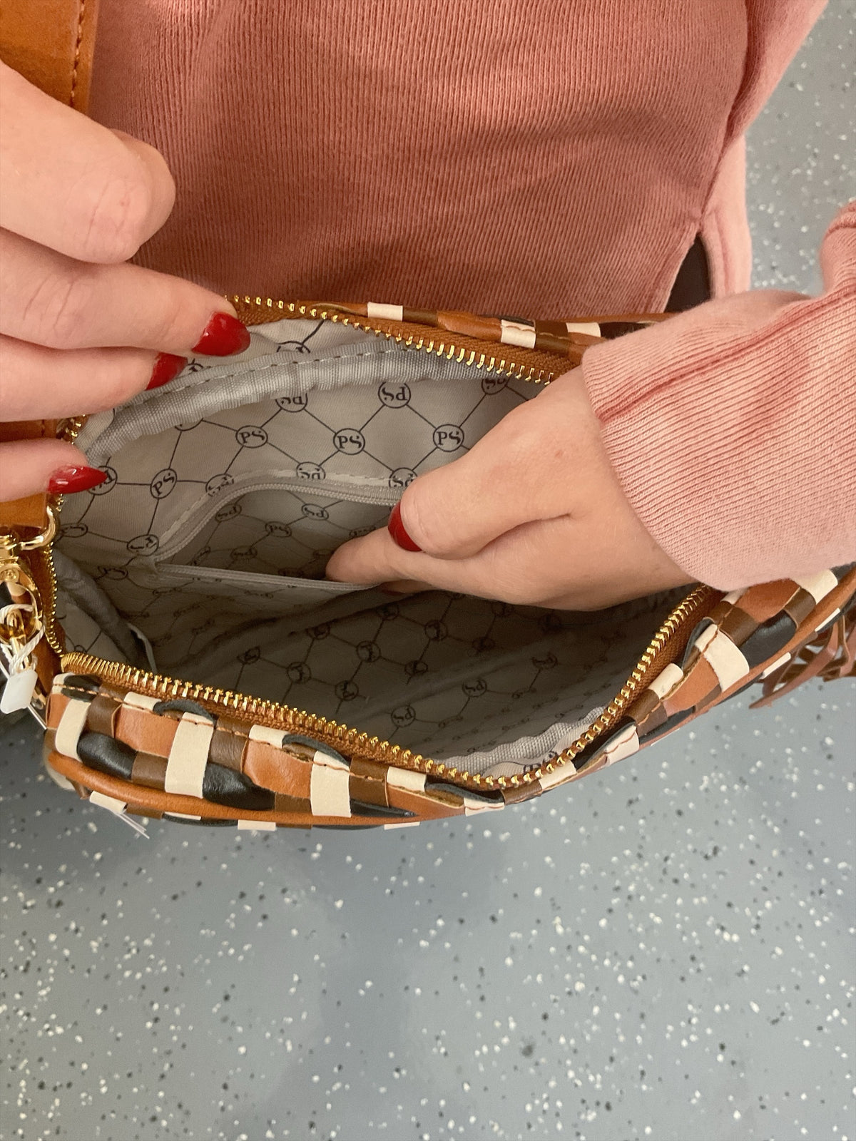 Woven Willow Camera Crossbody Multi Browns