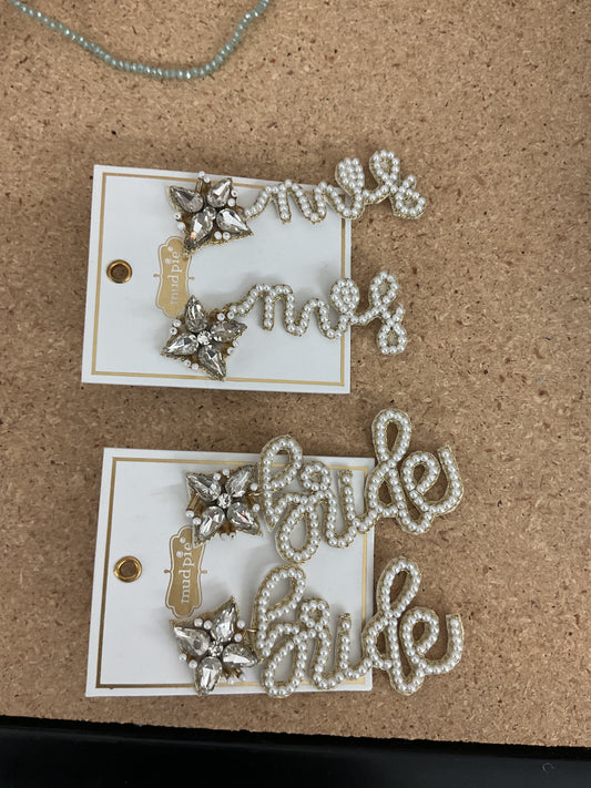 Bridal Beaded Mudpie Earrings