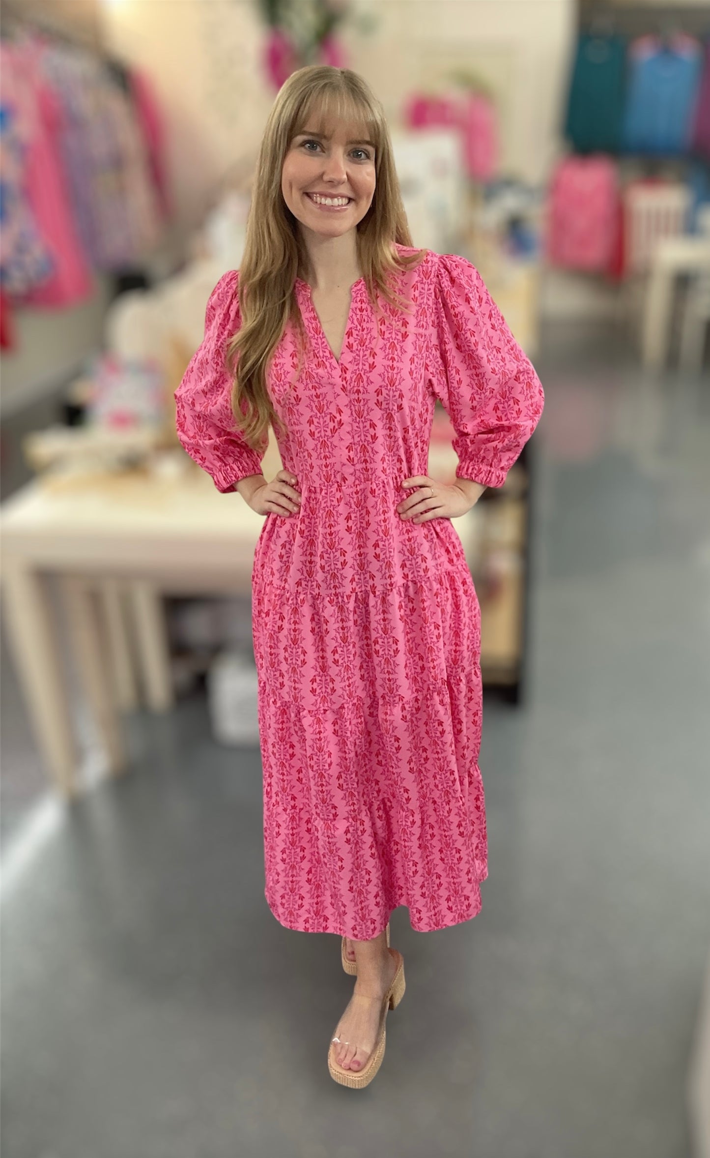 MS Pink Heirloom Vine Dress