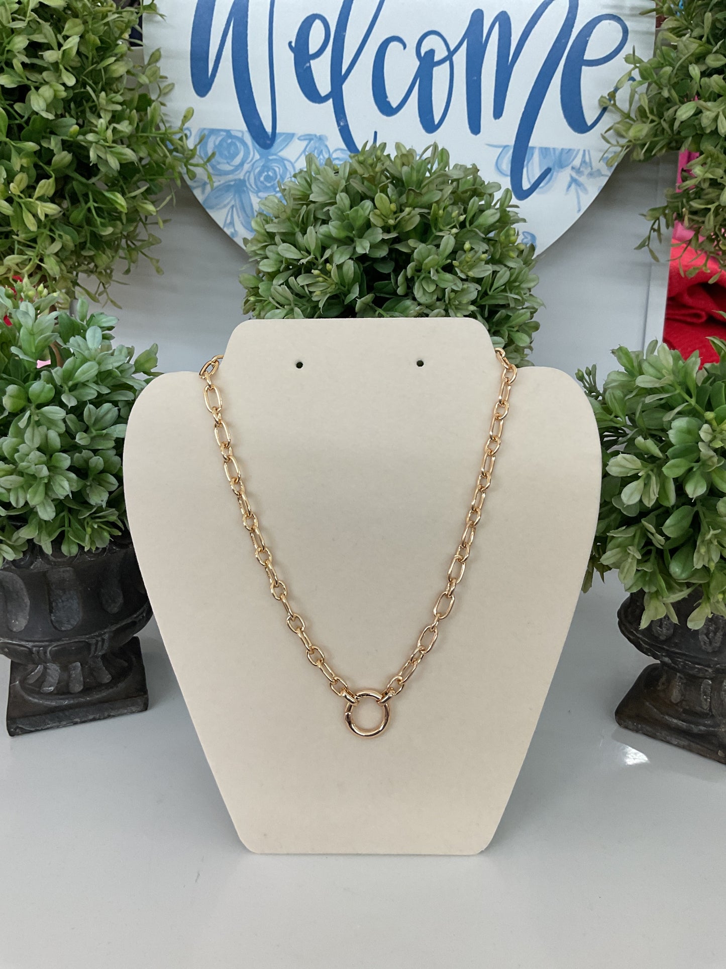 Charm Necklace Shiny Gold