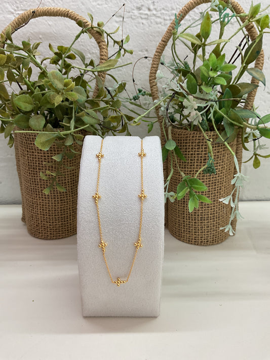 Multi Ball Cross Necklace