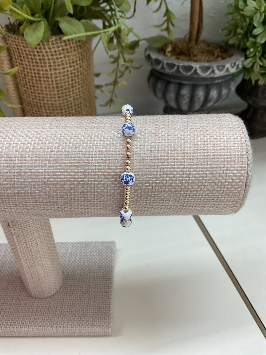 BB Orchid Blue Floral Porcelain