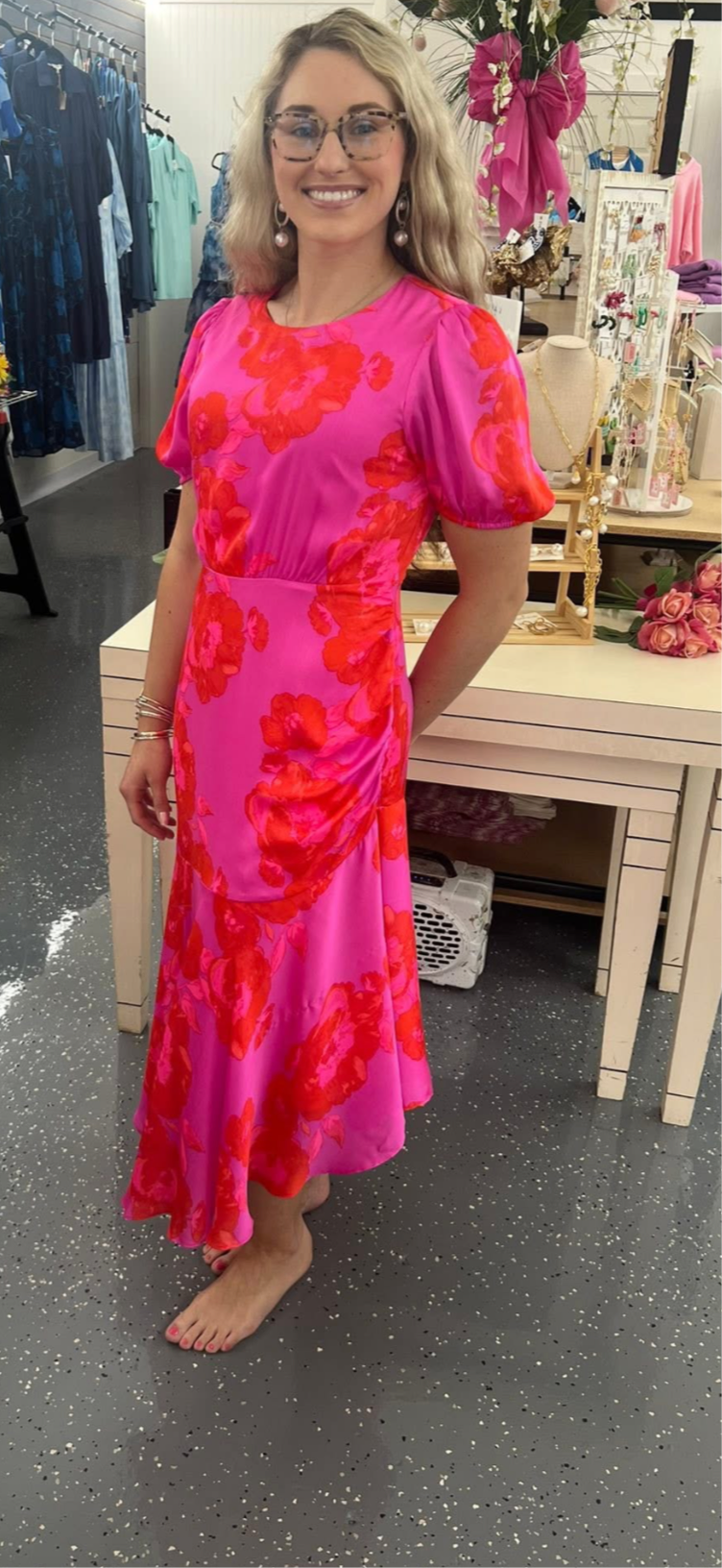 The Pink and Orange Sunset Dress