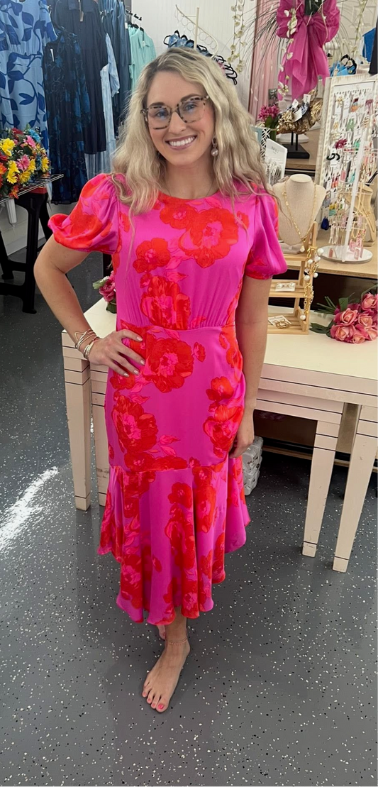 The Pink and Orange Sunset Dress