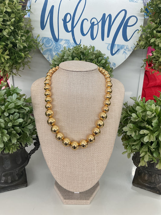 Gold Ball Necklace