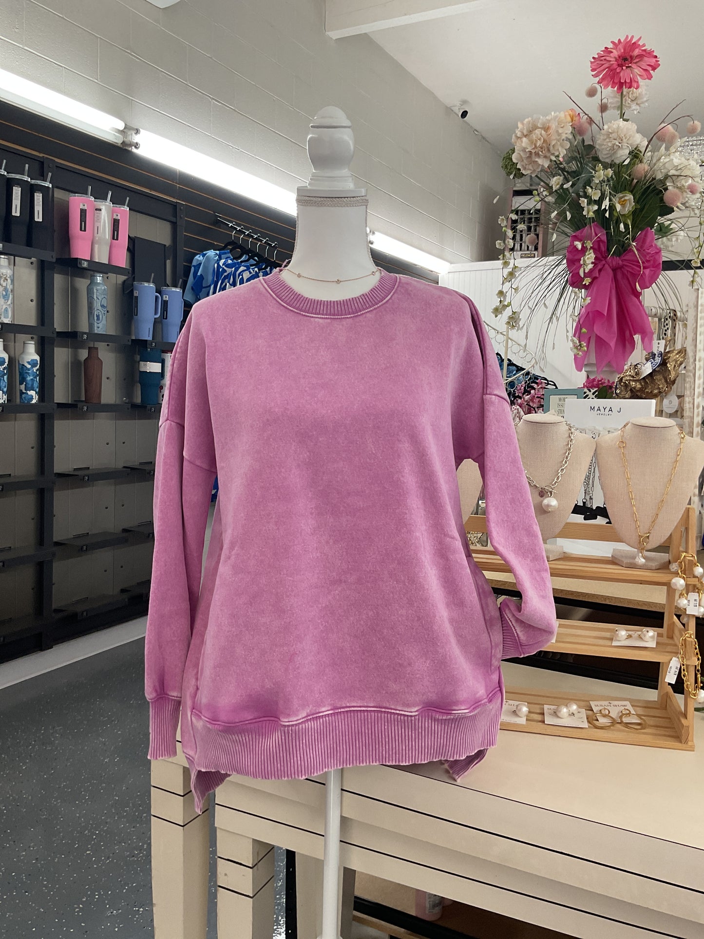 Lavender Acid Wash Sweatshirt