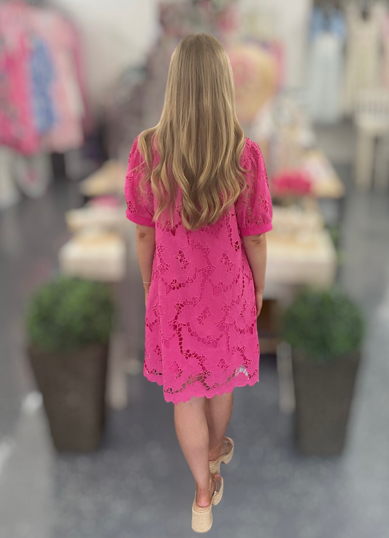 JD Tickled Pink Lace Dress