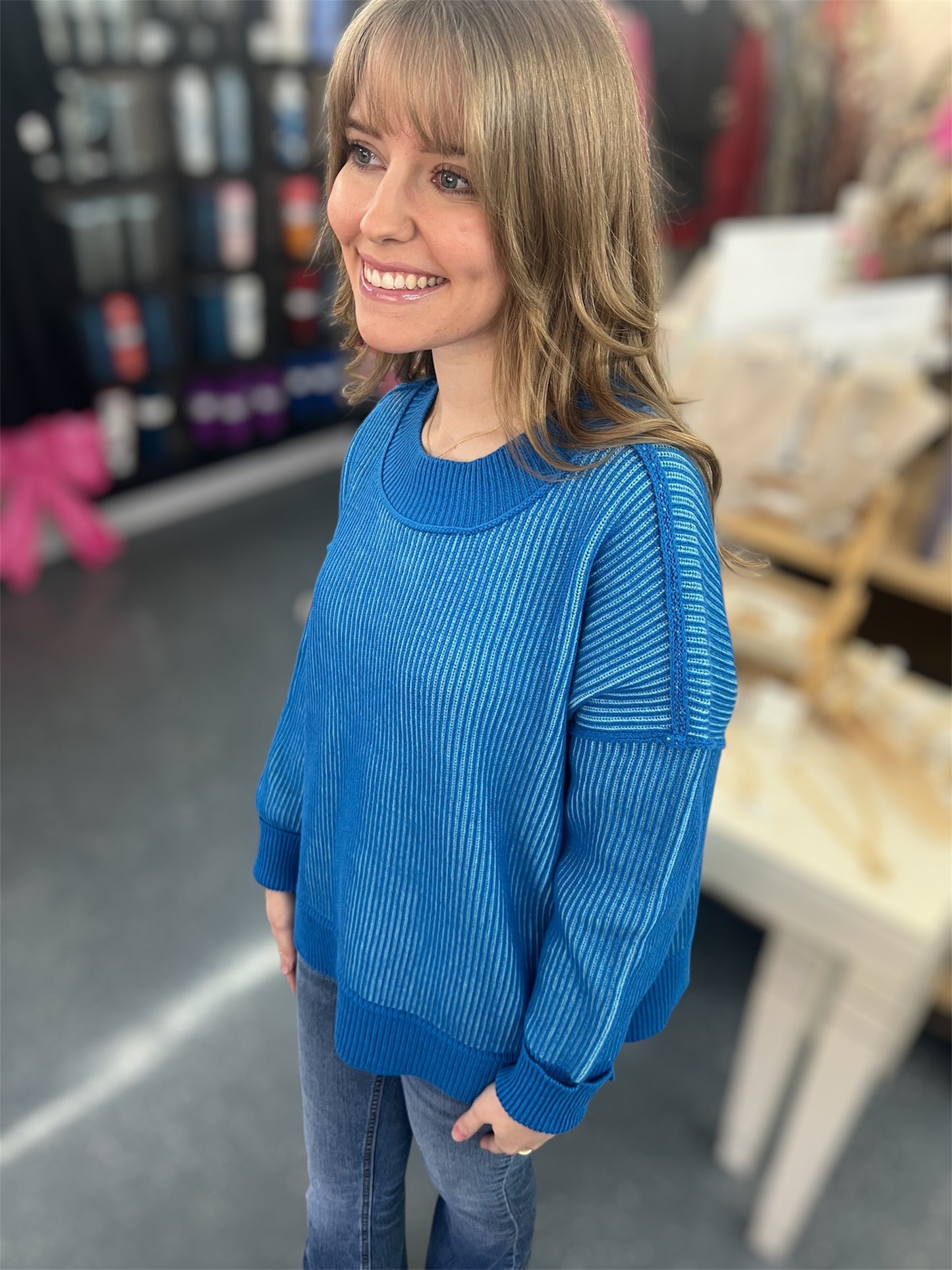 Ocean Ribbed Sweater