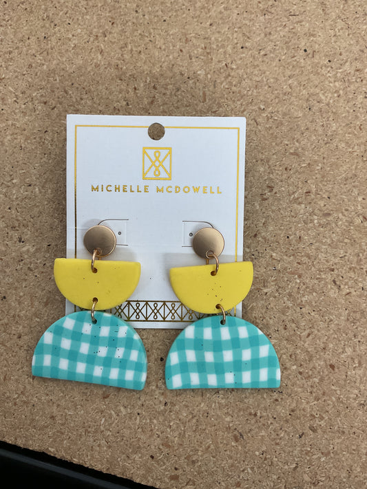 MM Yellow and Blue Earrings