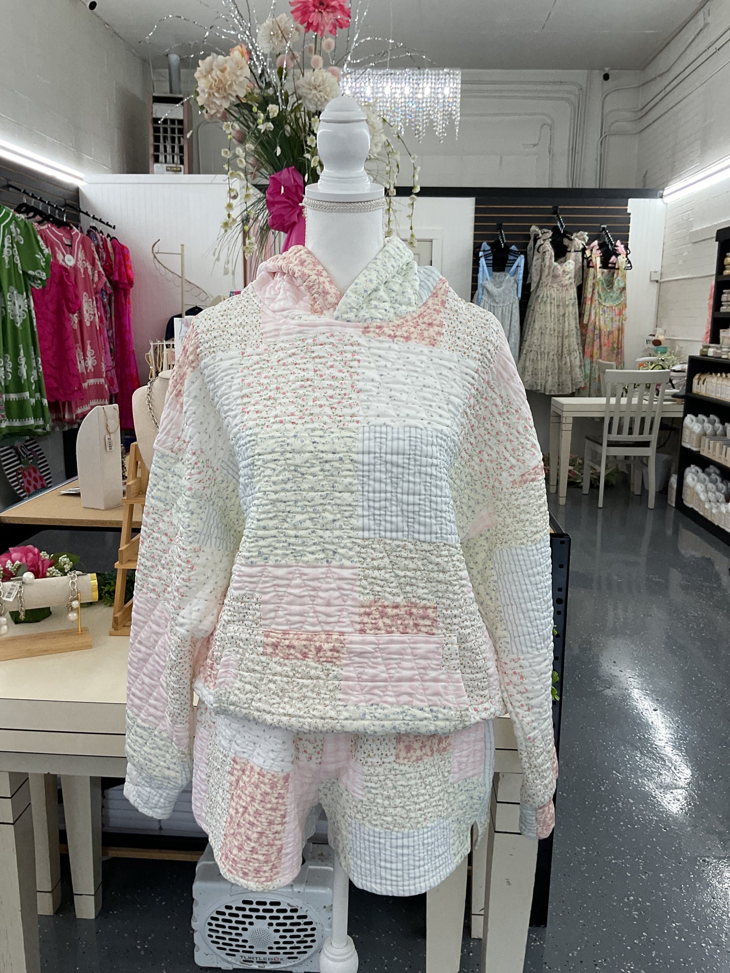 Quilted Patchwork Hoodie