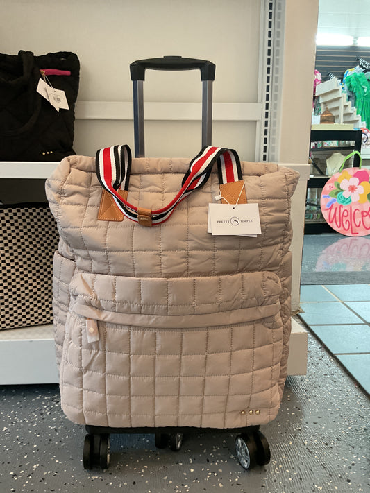Tenley Quilted Roller Bag Tan