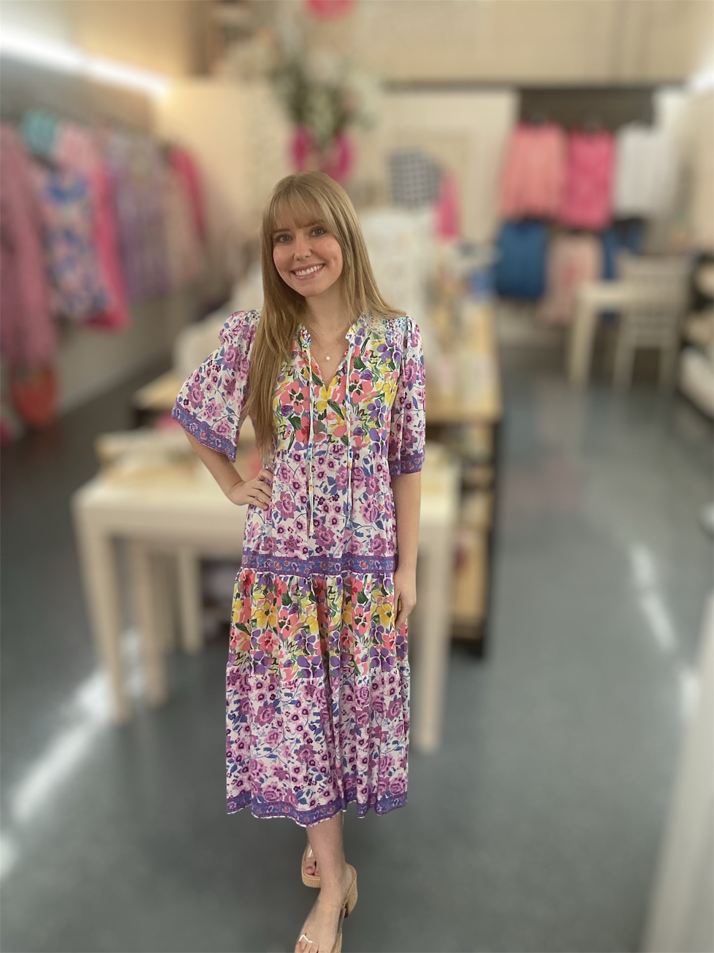 Meadow Patchwork Floral Dress
