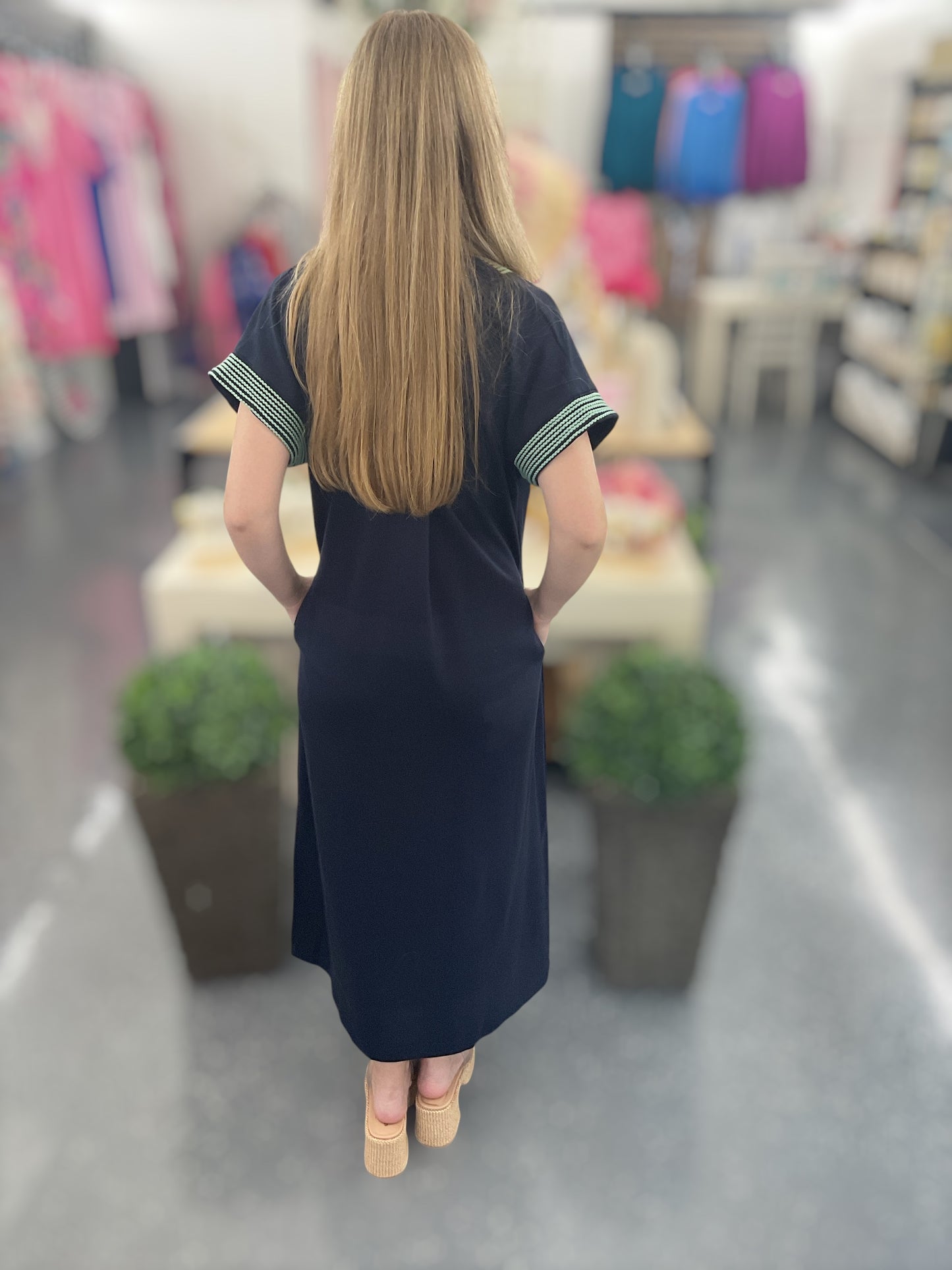 Midnight Harbor Embroidered Maxi Dress