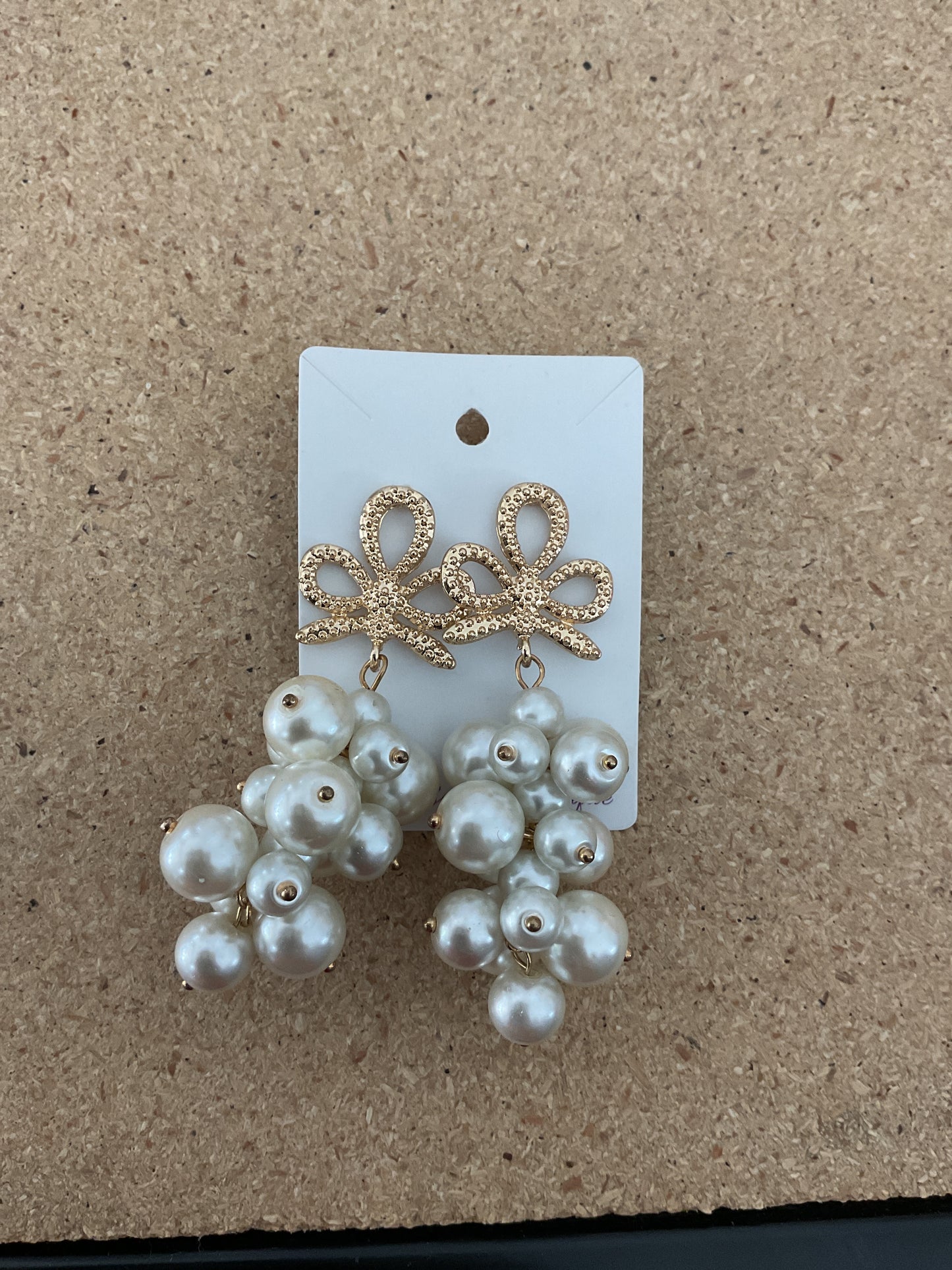 Triple Bow Pearl Earrings