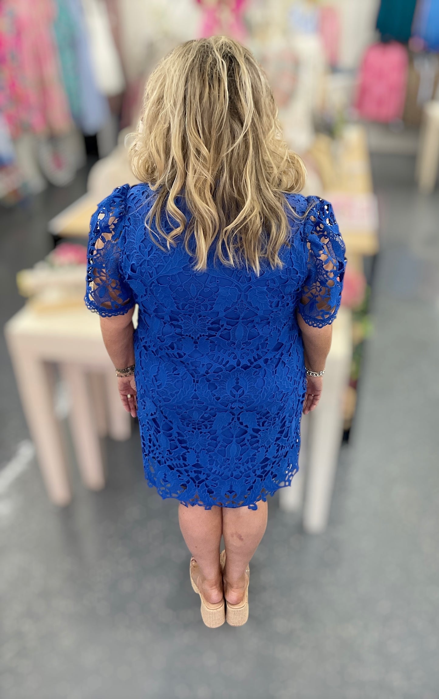 Royal Bloom Lace Dress