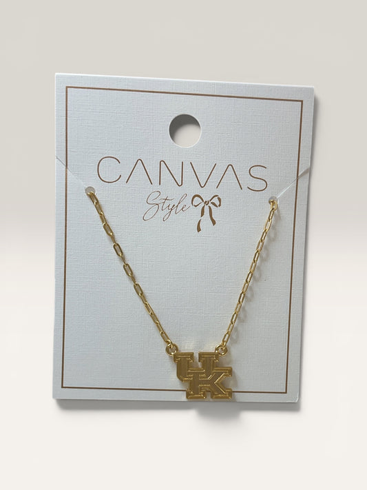 Kentucky Wildcats 24K Gold Plated Pendant Necklace