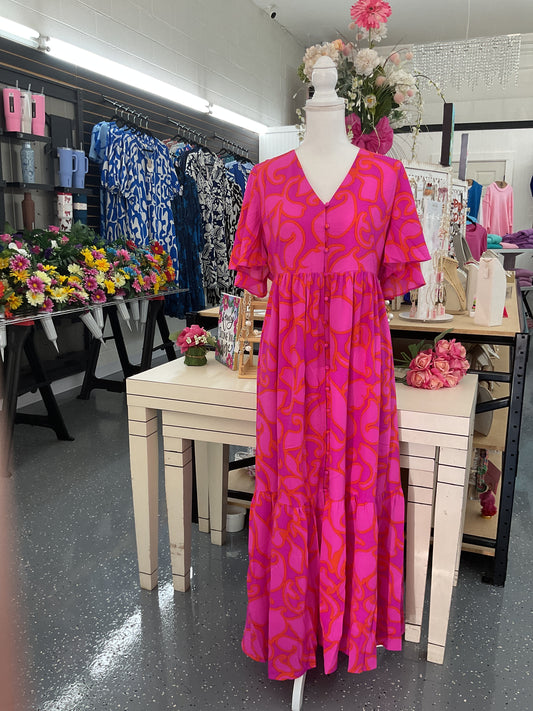 The Sunset Swirl Dress