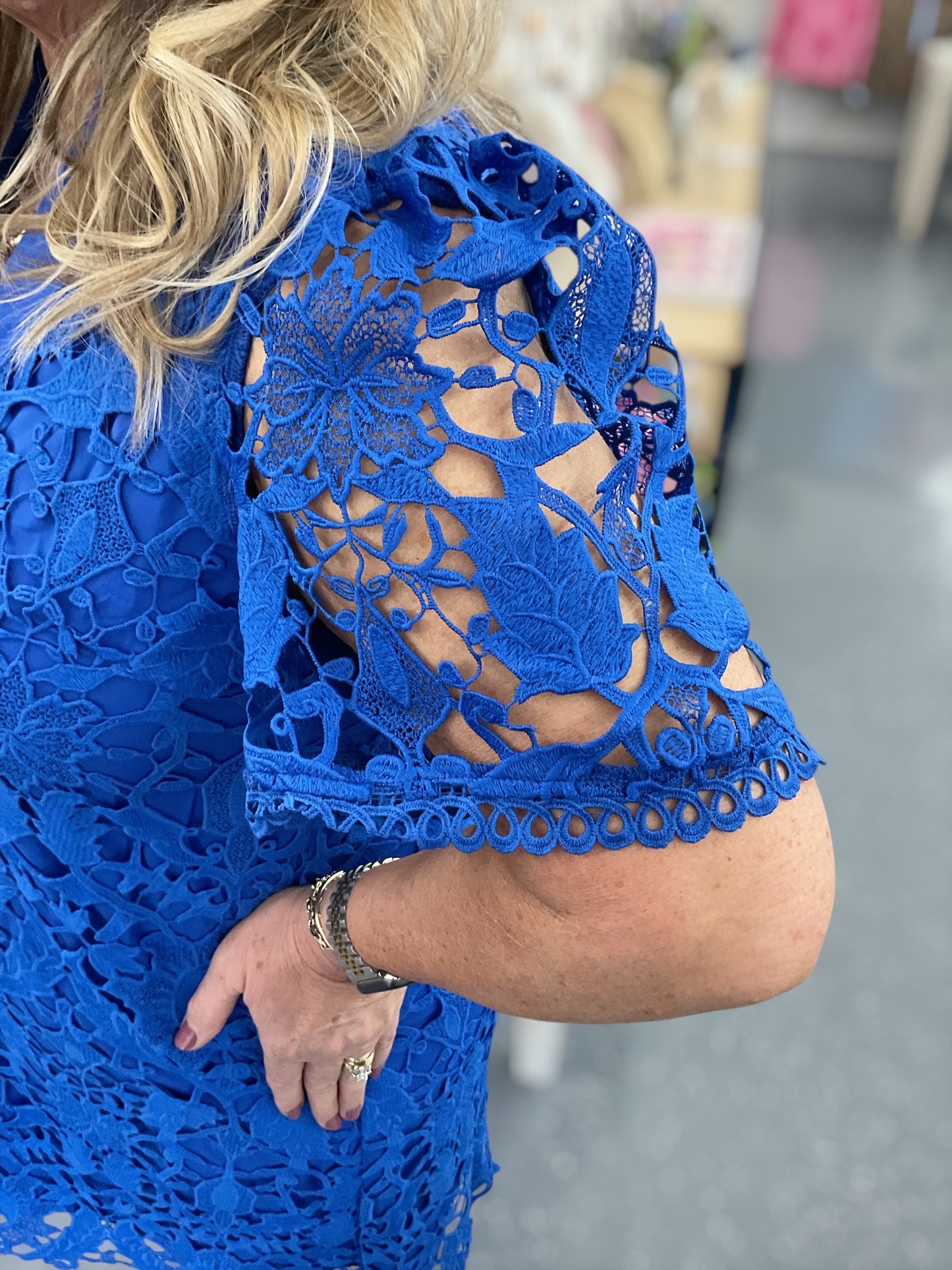 Royal Bloom Lace Dress