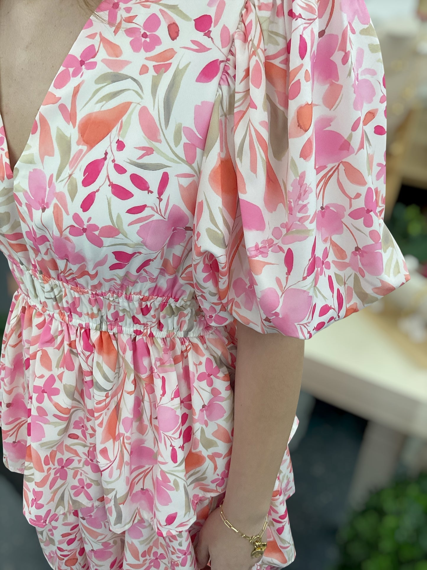 BR Blushing Petals Tiered Dress