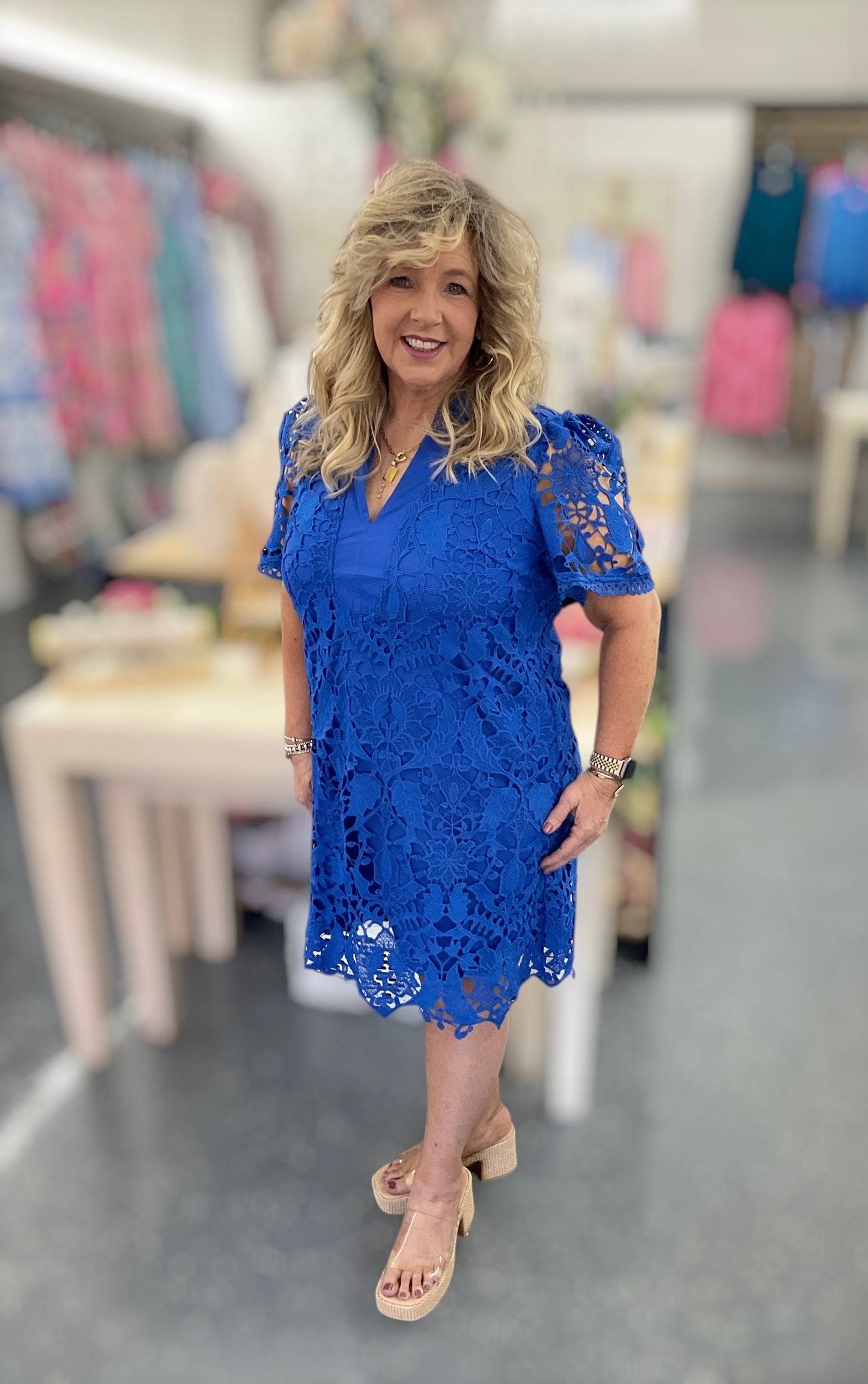 Royal Bloom Lace Dress
