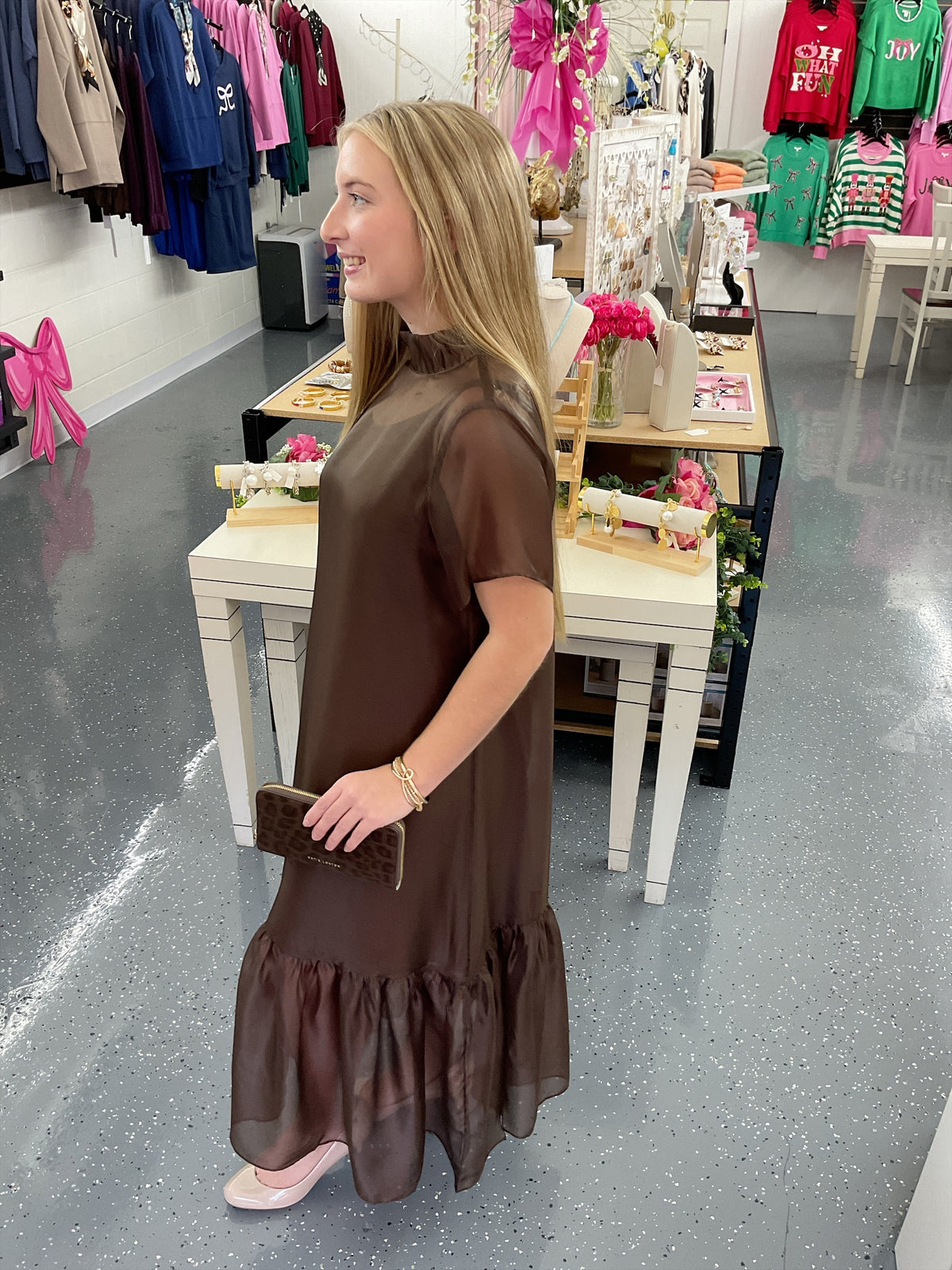 Espresso Elegance Dress