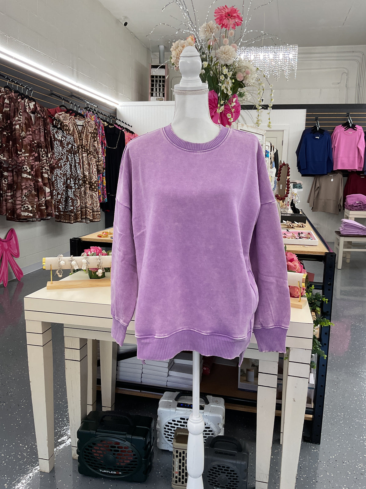 Hi Low Sweatshirt B Lavender