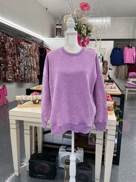 Hi Low Sweatshirt B Lavender