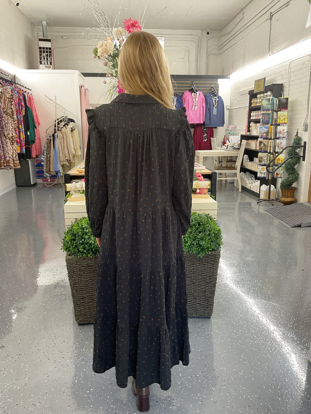 Midnight Charm Midi Dress
