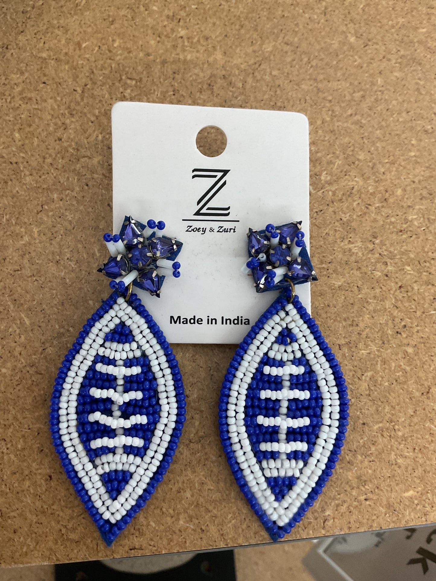 Blue UK Earrings Football