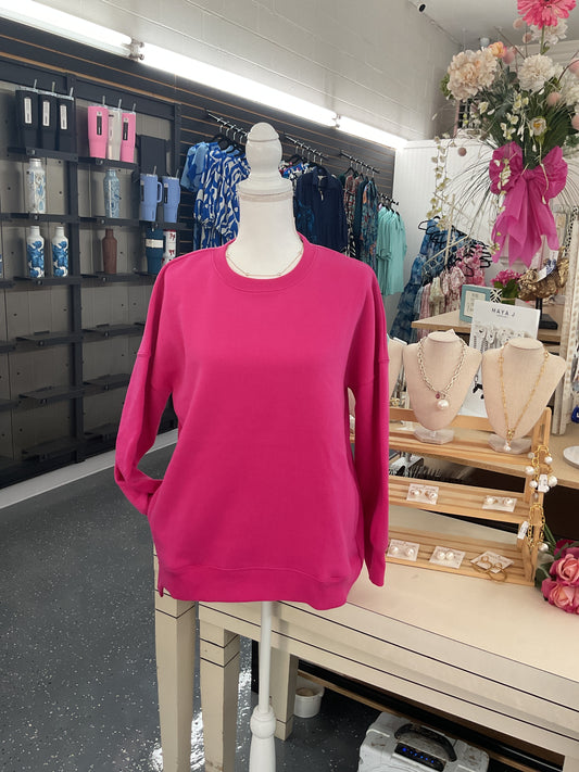 Hot Pink Pulse Pocket Sweatshirt