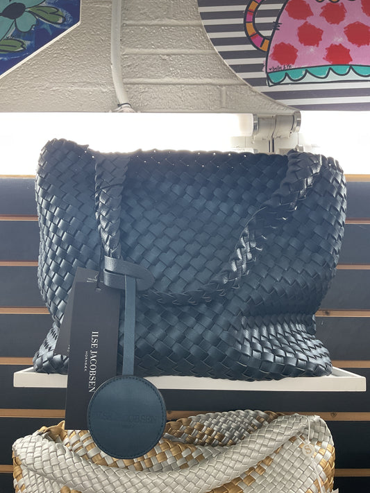 Isle Jacobsen Navy Woven Bag