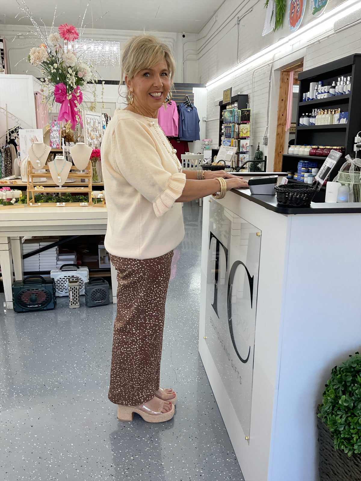 Soft Knit Ruffle Sleeve Sweater