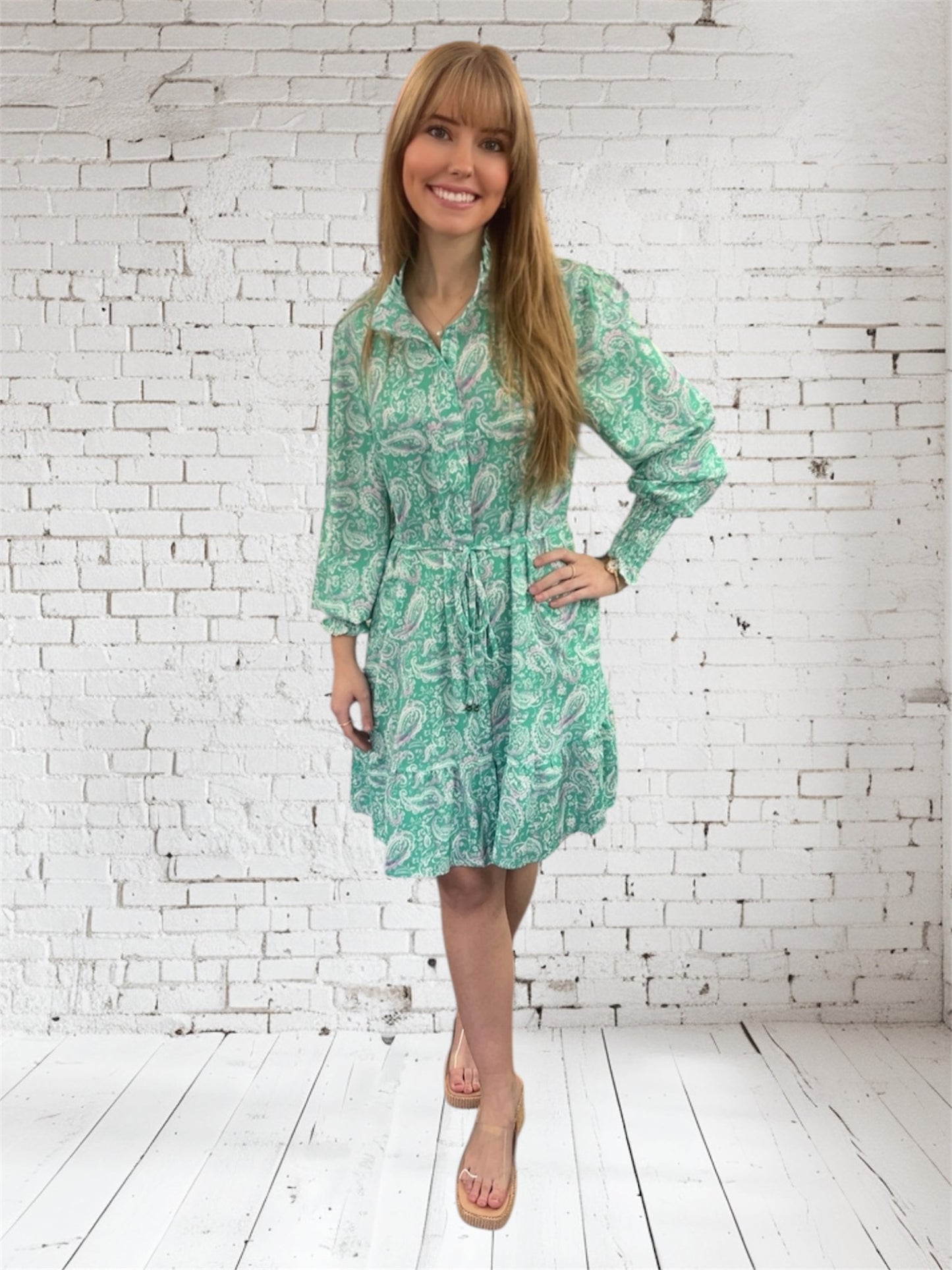 Green Paisley Dress