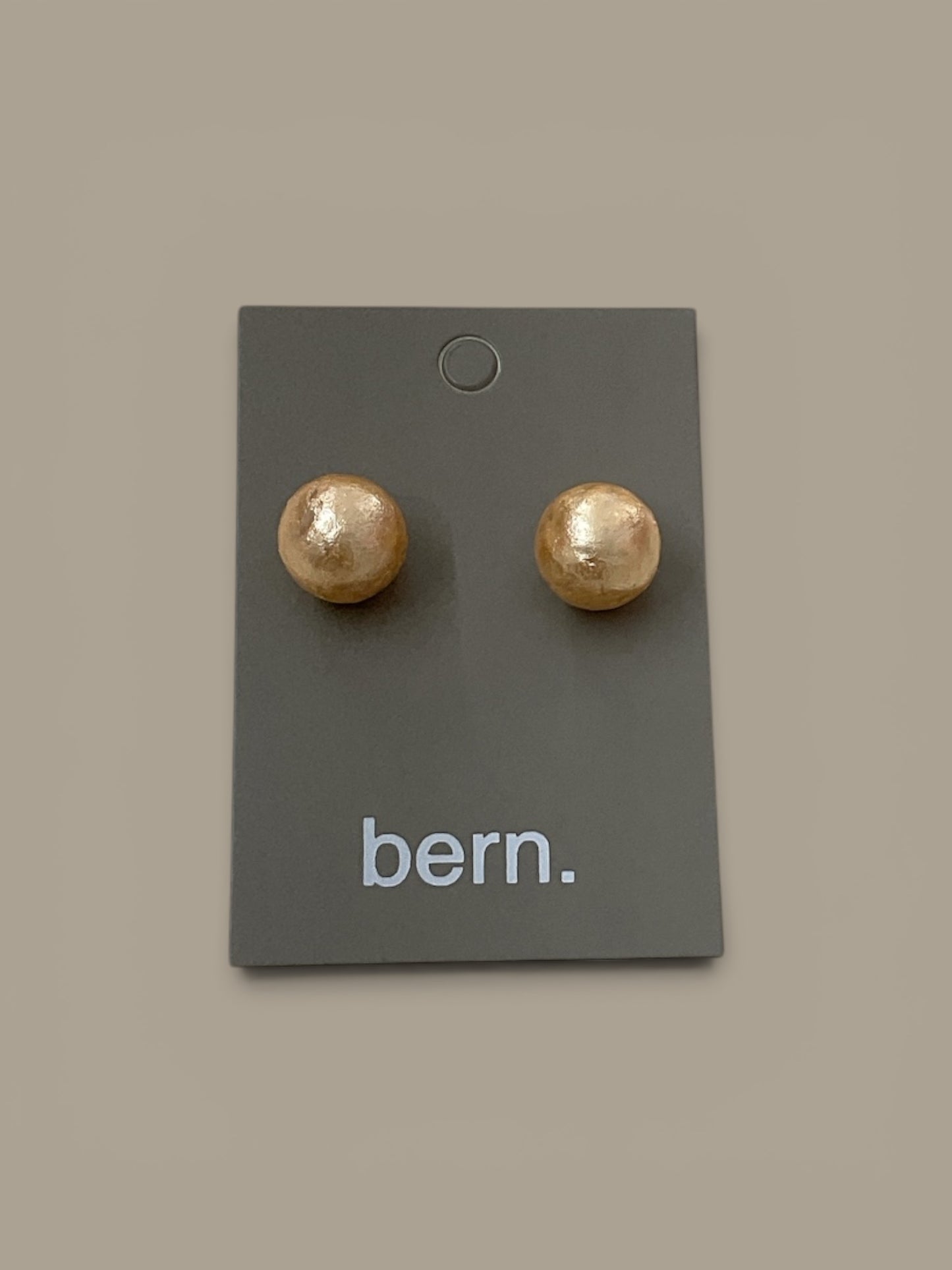 Brushed Gold Ball Studs