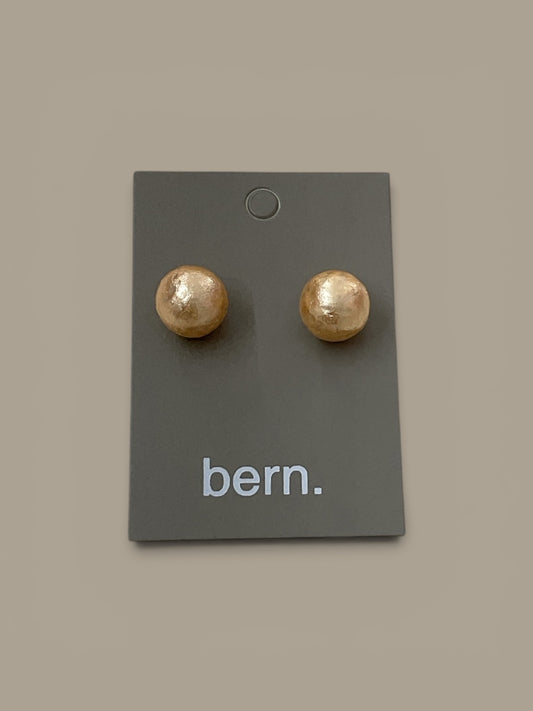 Brushed Gold Ball Studs
