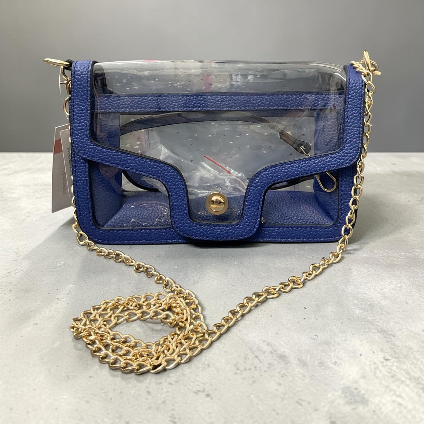 Blue Game Day Clear Stadium Bag Envelope