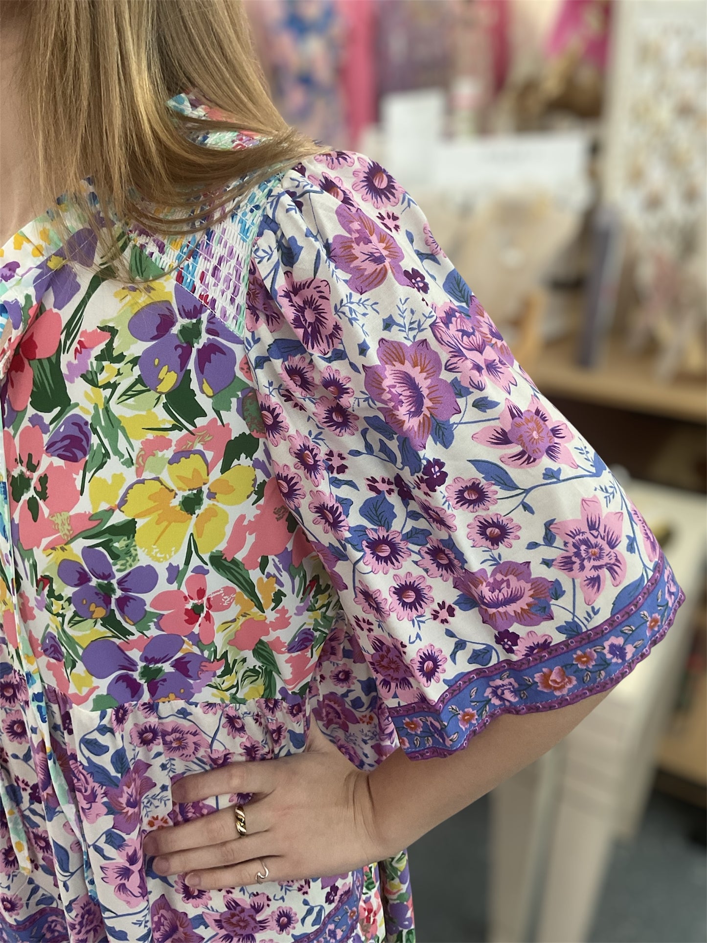 Meadow Patchwork Floral Dress