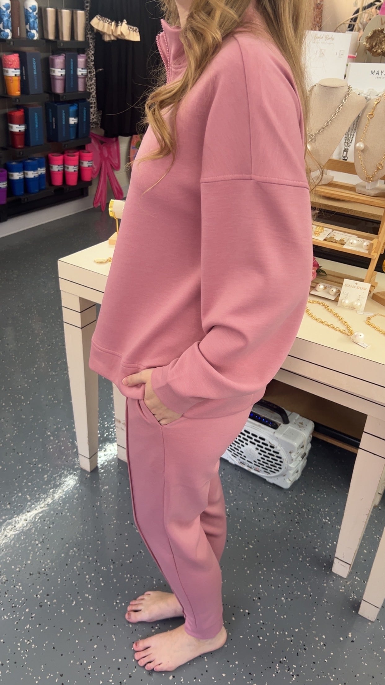 Rosewood Haven Quarter-Zip Lounge Set
