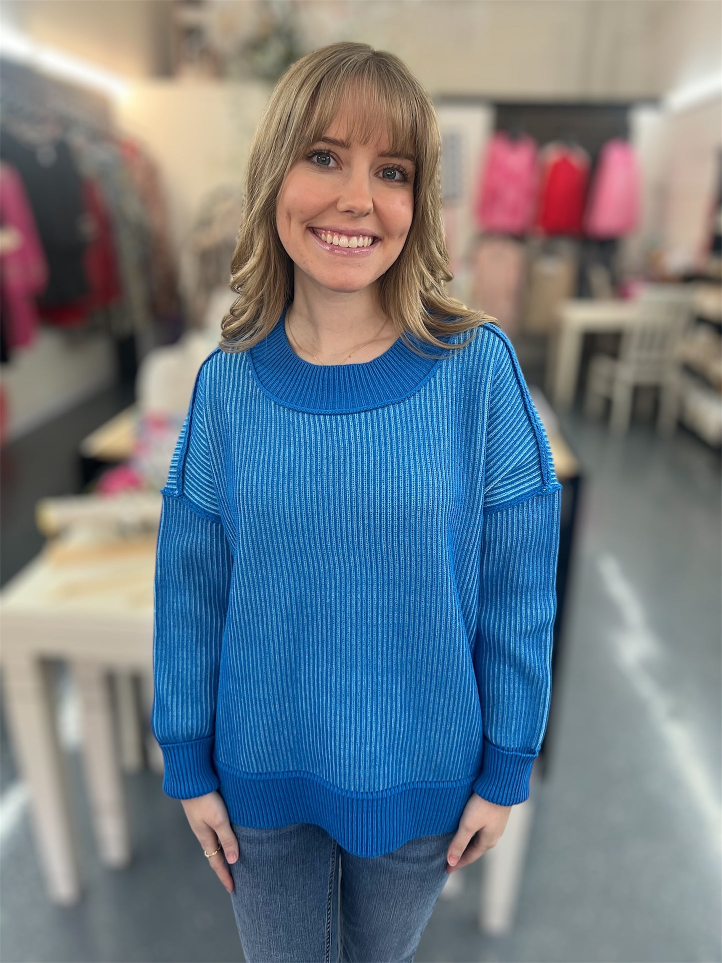 Ocean Ribbed Sweater