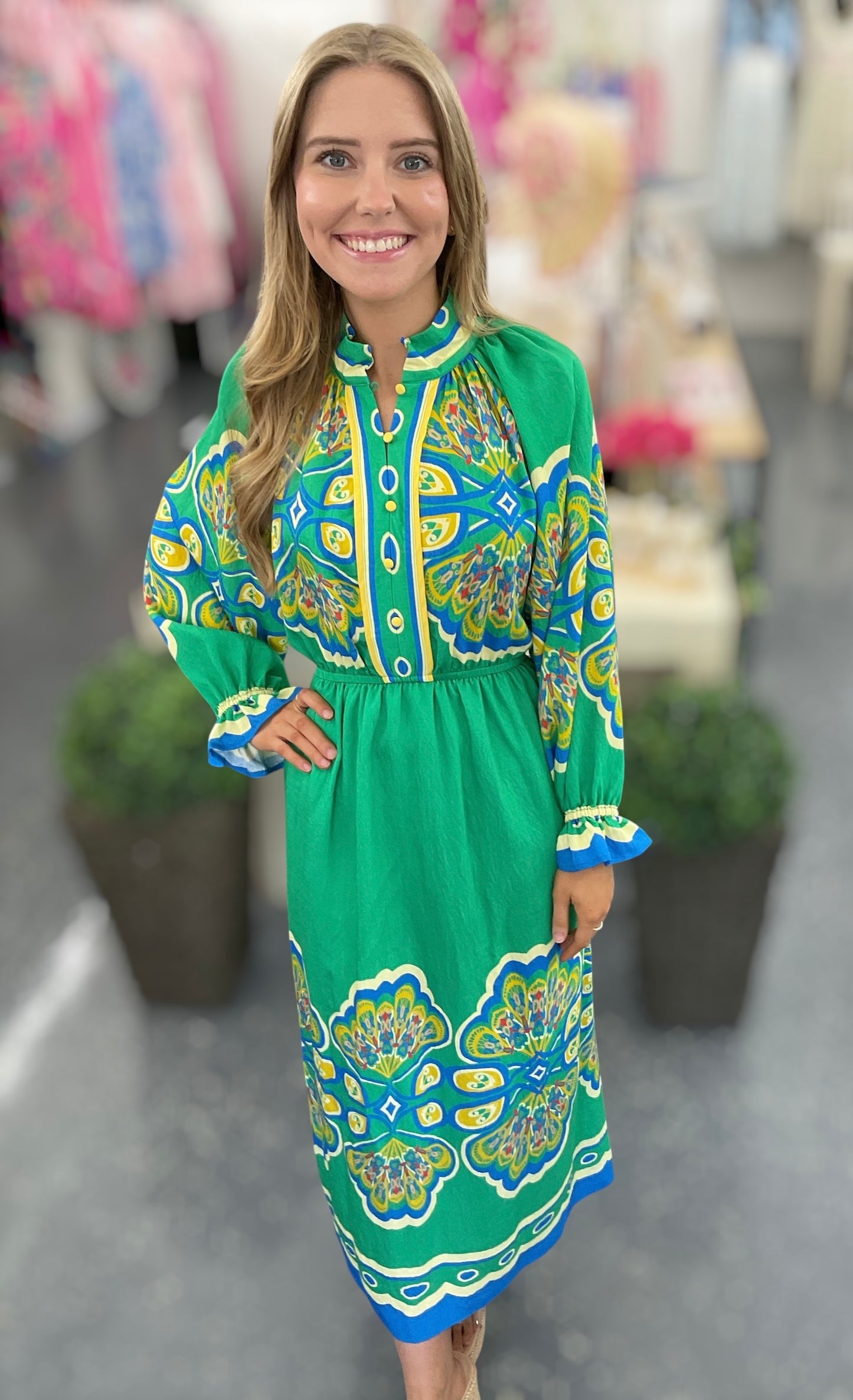 UM Emerald Peacock Dress